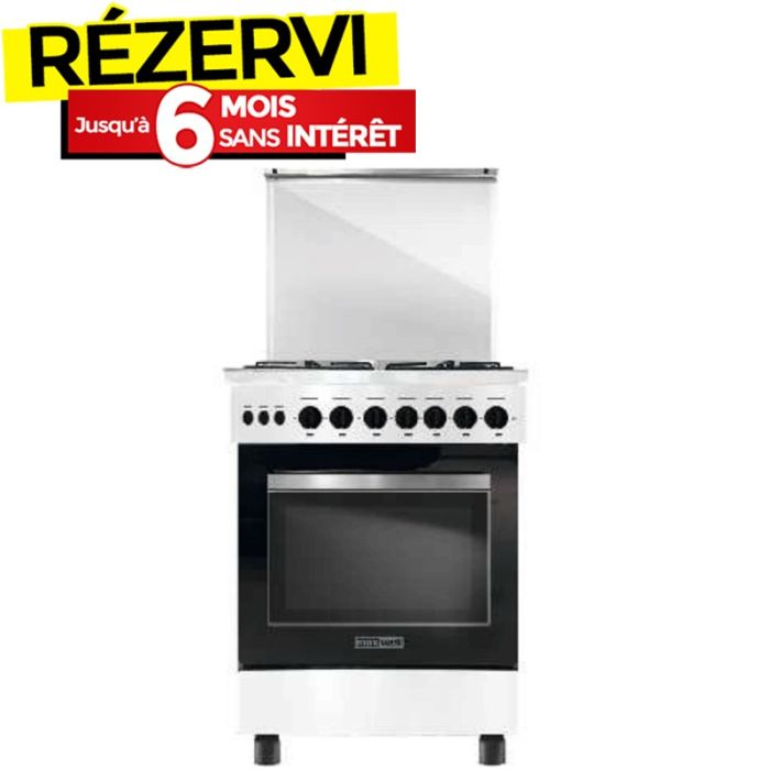 Cuisinière MAXWELL MAX-CFB60GIB 4 Feux 60cm - Blanc