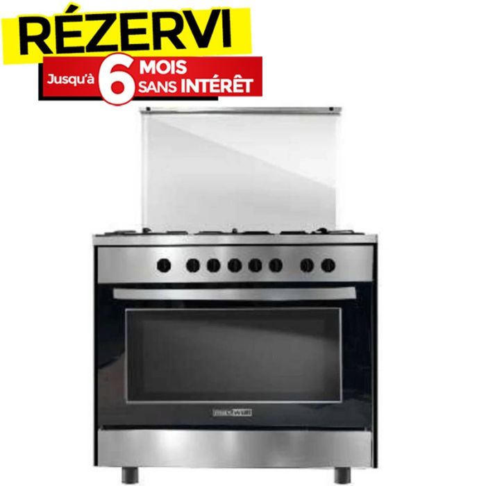 Cuisinière MAXWELL MAX-CFM90EIX 90cm 5 Feux - Inox
