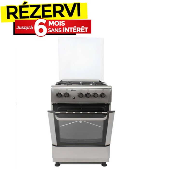 Cuisinière PROCOOK TE6640IX 60cm 4 Feux - Inox