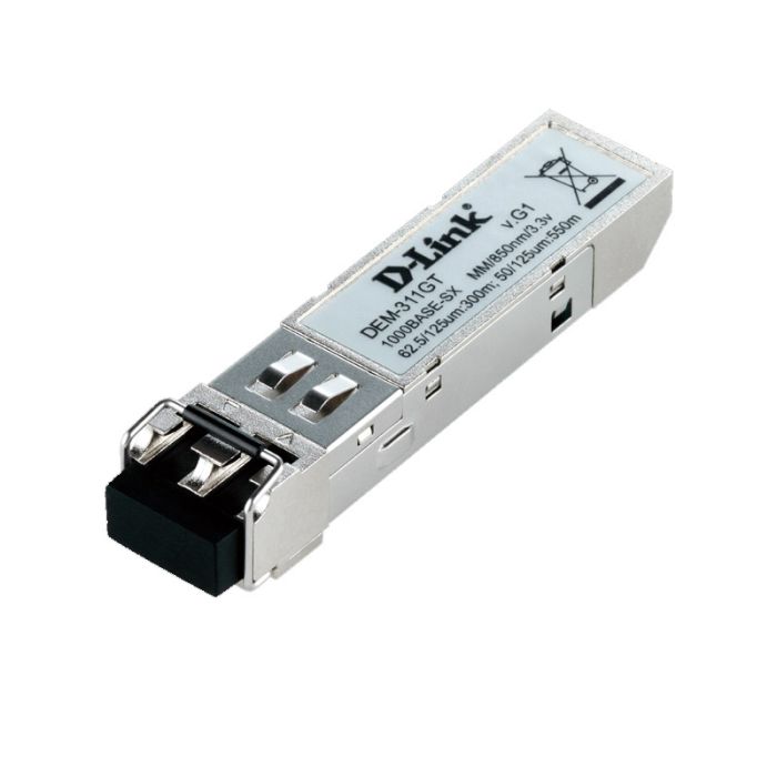 Transceiveur D-LINK DEM-311GT 1 port Mini-GBIC vers 1000Base-SX 550 mètres - Argent