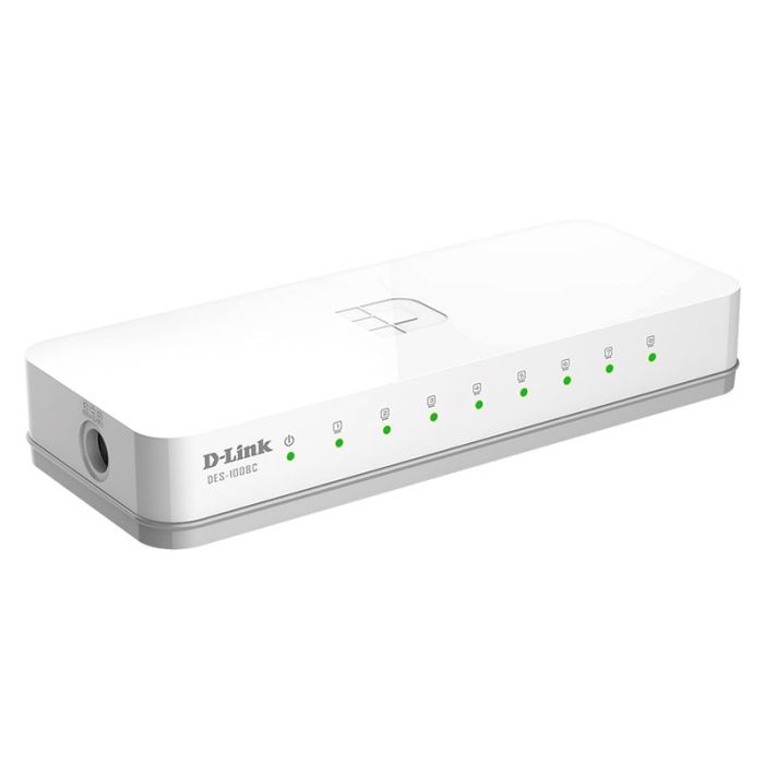 Switch D-LINK 8 Ports 10/100 Mbps - Blanc (DES-1008C)