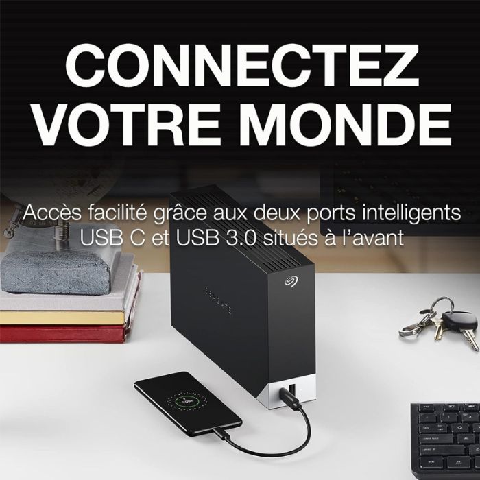 Disque Dur Externe SEAGATE One Touch Hub 10To USB 3.0 - Noir 