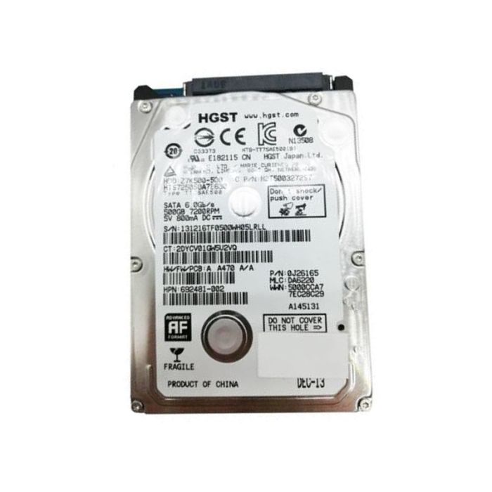 Disque Dur Interne HGST 500Go 2.5'' Reconditionné Pour Pc Portable