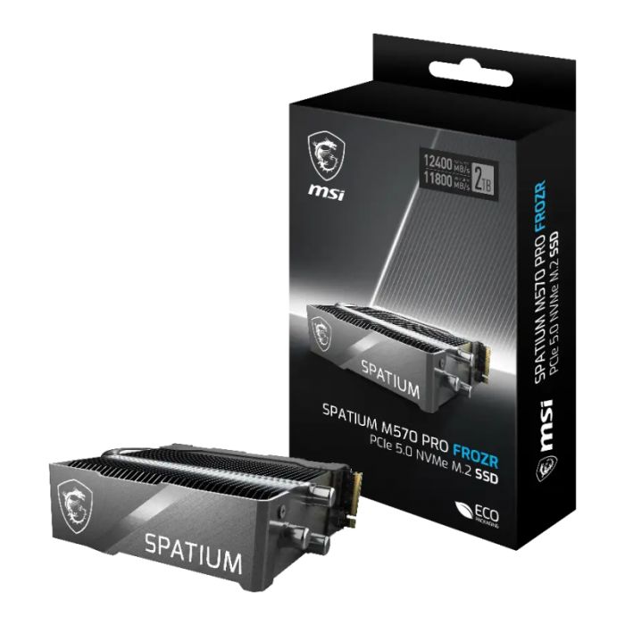 Disque Dur Interne MSI SPATIUM M570 PRO 2To SSD PCIe 5.0 NVMe M.2 FROZR