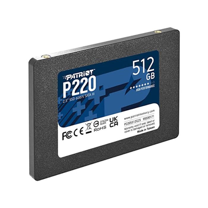 Disque Dur Interne PATRIOT P220 512 Go SSD SATA III 2.5''