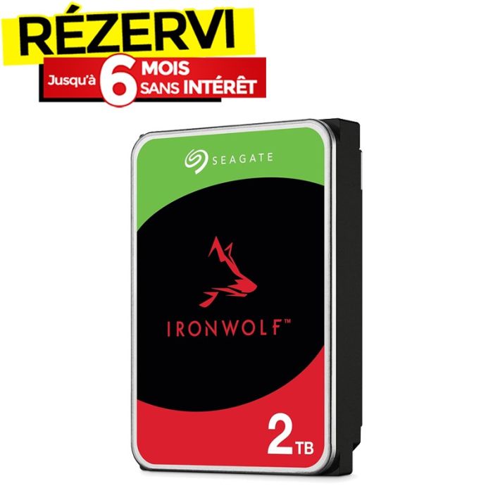 Disque Dur Interne SEAGATE IronWolf 2To 3.5'' Pour NAS(ST2000VN003)