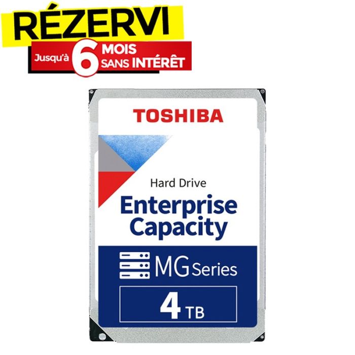 Disque Dur Interne TOSHIBA Enterprise série MG08-D 4To 3.5'' HDD