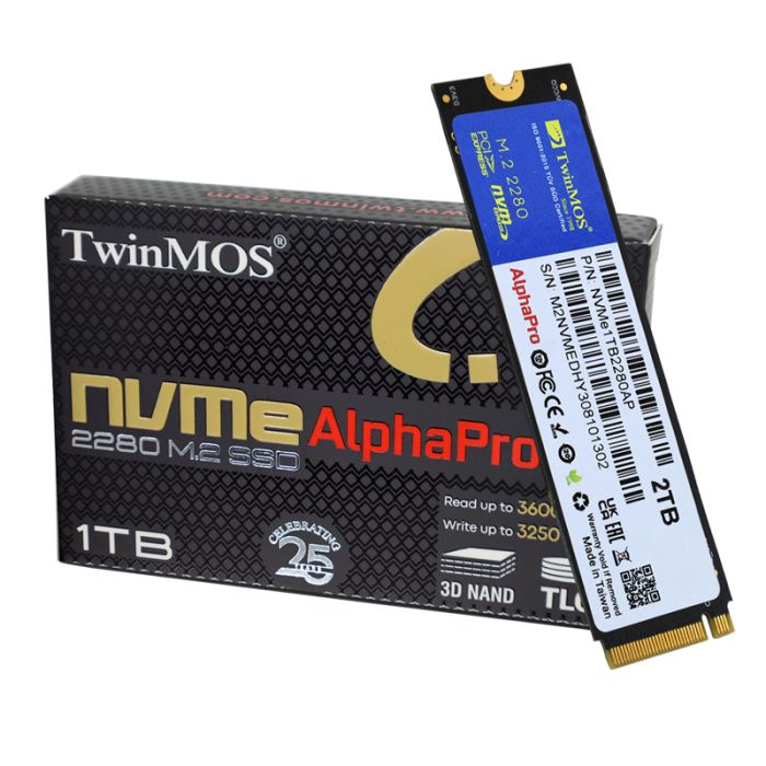 Disque Dur Interne TWINMOS AlphaPro NVME 2To SSD M.2 PCIE 