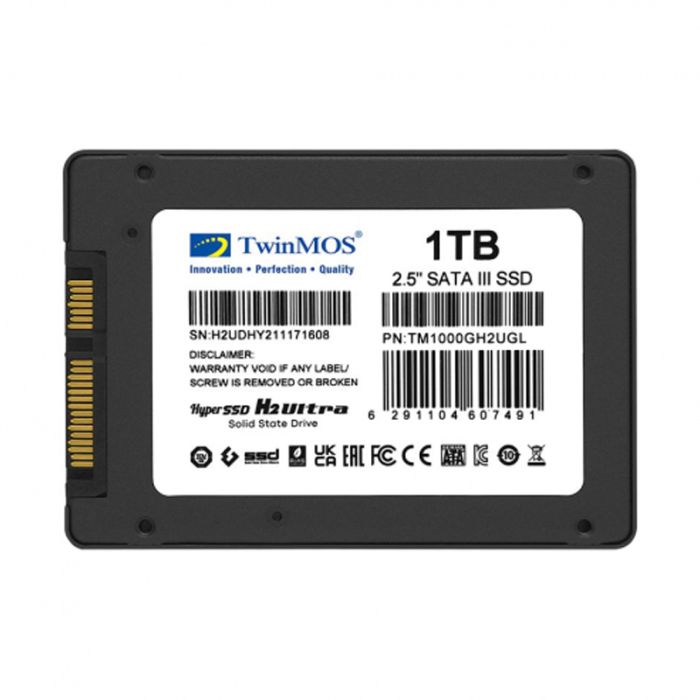 Disque Dur Interne TWINMOS H2 Ultra 1To SSD 2.5’’ SATA III - Gris