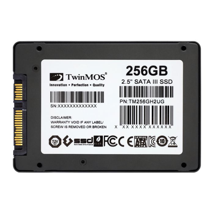 Disque Dur Interne TWINMOS H2 Ultra 256Go SSD 2.5’’ SATA III - Gris