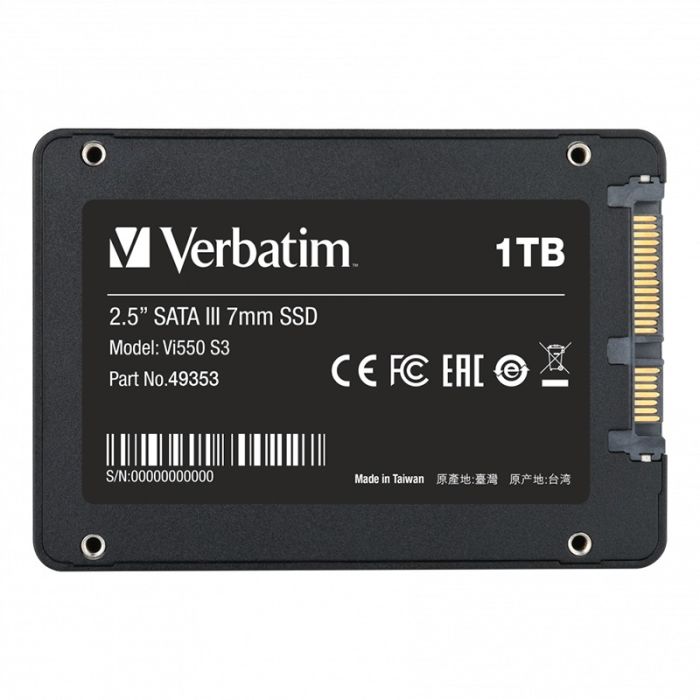 Disque Dur Interne VERBATIM Vi550 S3 1To SSD 2.5