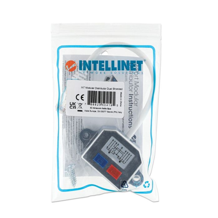 Distributeur modulaire INTELLINET FTP 2 ports RJ45 cat 5 blindé 