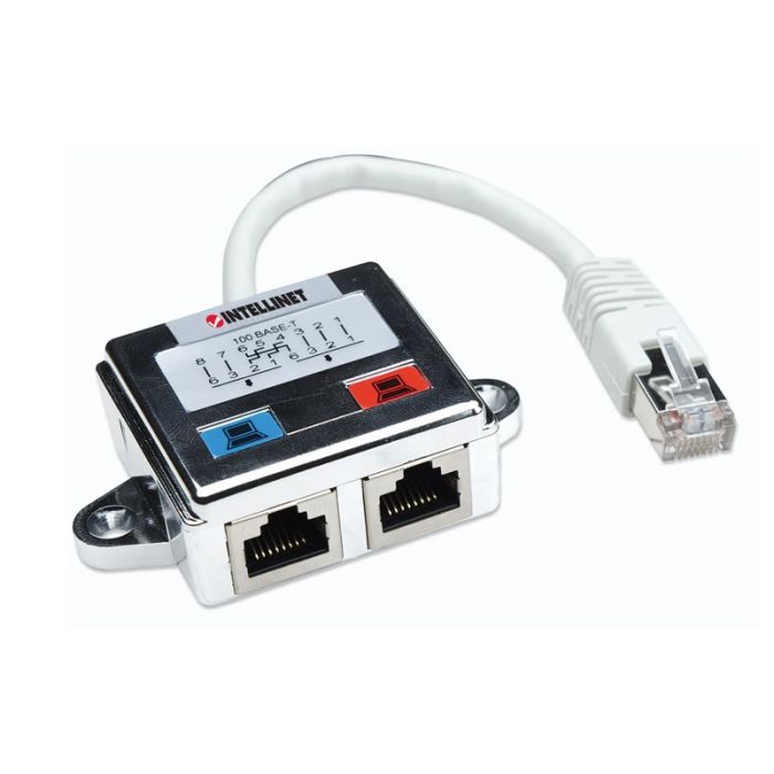 Distributeur modulaire INTELLINET FTP 2 ports RJ45 cat 5 blindé 