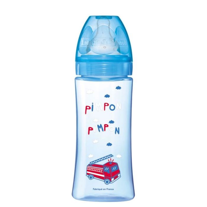 Biberon Initiation DODIE Pompier Bleu - 330 ml