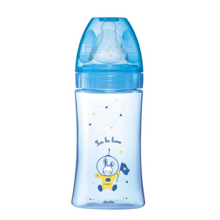 Biberon Initiation DODIE Cosmonaute Bleu - 270ml 