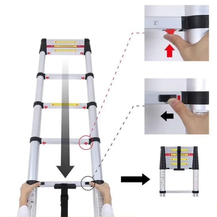 Echelle Télescopique Professionnel En Aluminium - 3.2 M