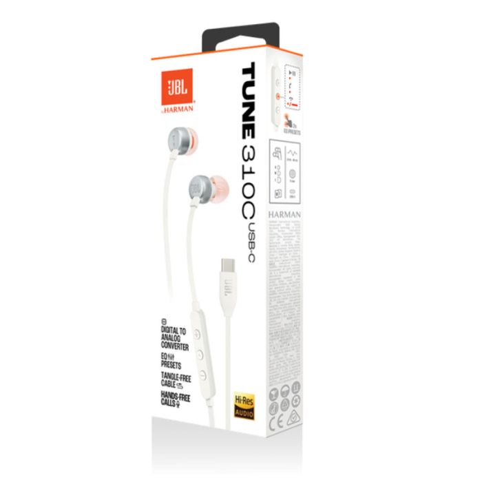 Écouteurs Filaires JBL T310C USB - Blanc