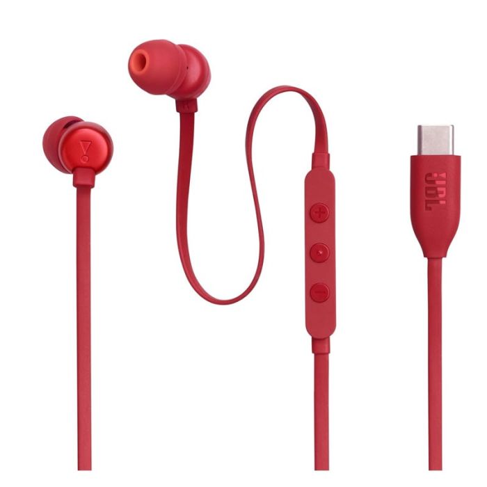 Écouteurs Filaires JBL T310C USB-C - Rouge