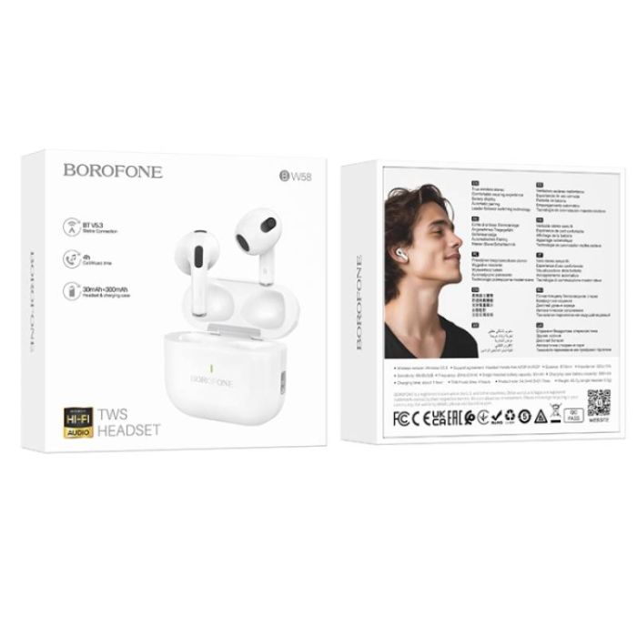 ecouteurs-sans-fil-borofone-bw58-blanc