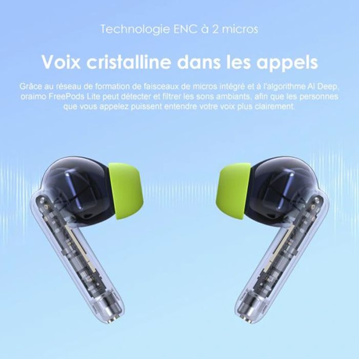 Écouteurs Sans Fil ORAIMO FreePods Lite OTW-330 - Bleu Nébuleuse 