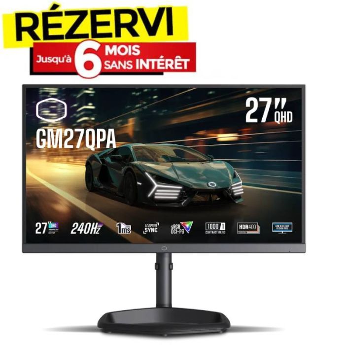 Ecran Gaming COOLER MASTER GM27QPA 27'' 2K QHD IPS 240Hz
