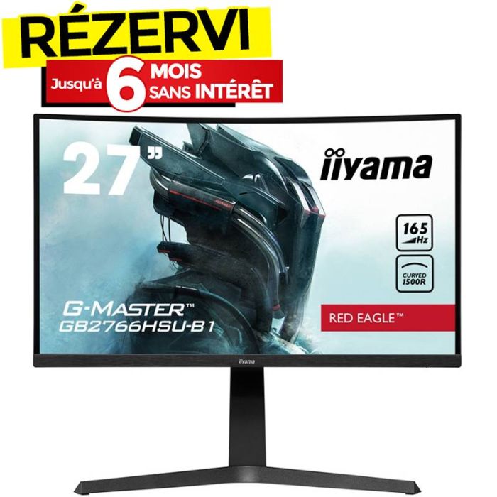 Ecran Gaming IIYAMA G-MASTER GB2766HSU-B1 27'' Full HD Incurvé 165Hz