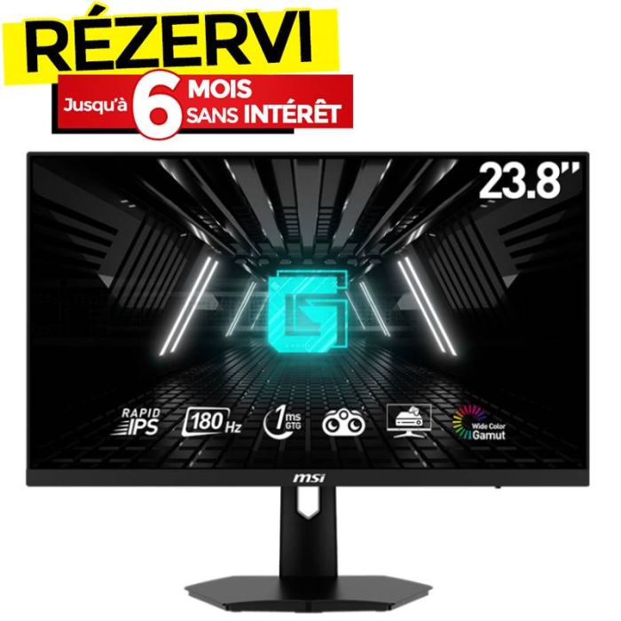 Ecran Gaming MSI G244F E2 23.8'' Full HD 180 Hz