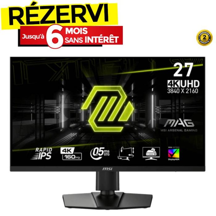 Ecran Gaming MSI MAG 274UPF E2 27'' 4K UHD IPS 160 Hz