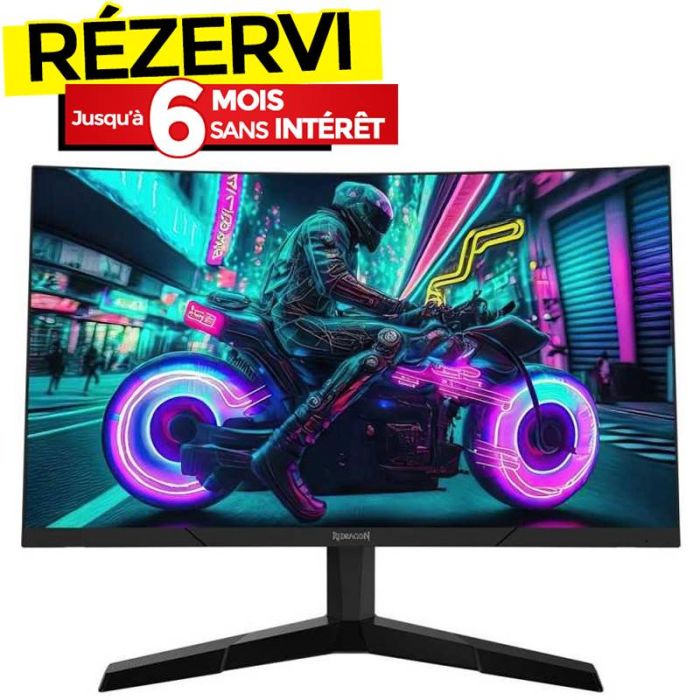 Ecran Gaming REDRAGON Pearl II 23.6'' Full HD Incurvé 180 Hz