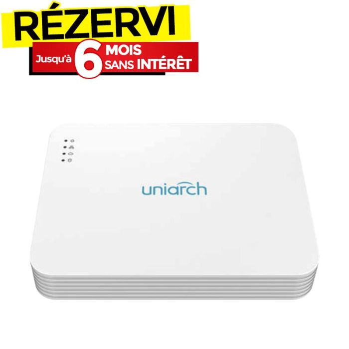 Enregistreur NVR 8 canaux PoE avec 1 baie HDD Uniview UN-NVR-108LS-P8