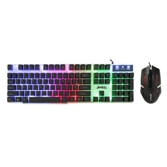 Ensemble Clavier et Souris Gamer Filaire JEDEL GK100 Plus - Noir