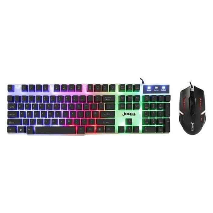 Ensemble Clavier et Souris Gamer Filaire JEDEL GK112 - Noir