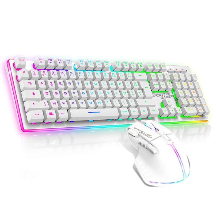 Set Clavier et Souris Gamer SPIRIT OF GAMER ULTIMATE 600 - Blanc