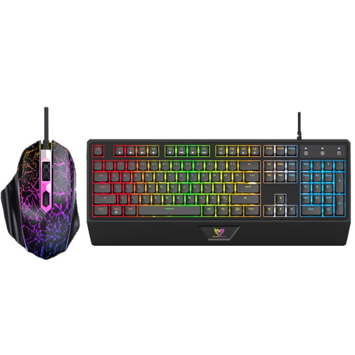 Ensemble Clavier et Souris Gamer Filaire STAR WAVE GCM1088 RGB - Noir