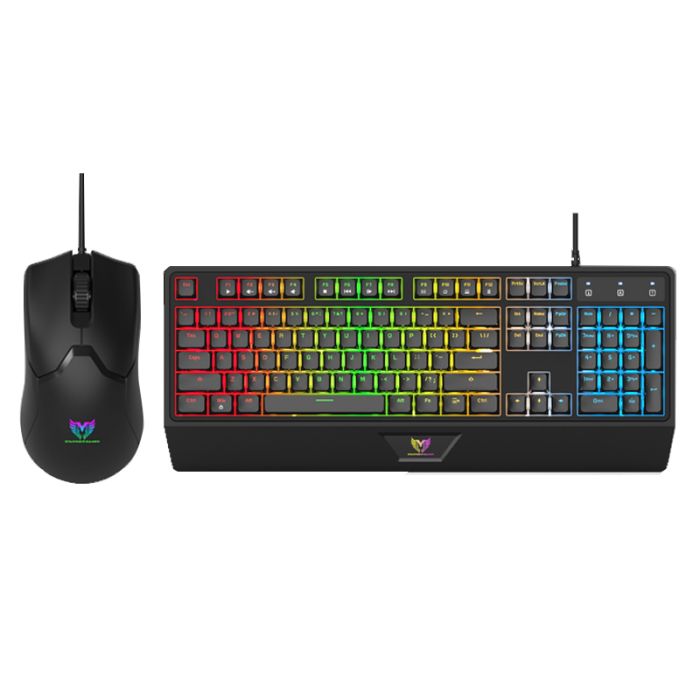 Ensemble Clavier et Souris Gamer Filaire STAR WAVE GCM1089 RGB - Noir