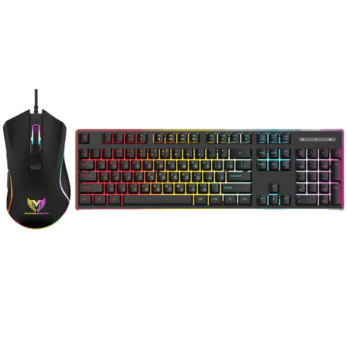 Ensemble Clavier et Souris Gamer Filaire STAR WAVE GCM1090 RGB - Noir