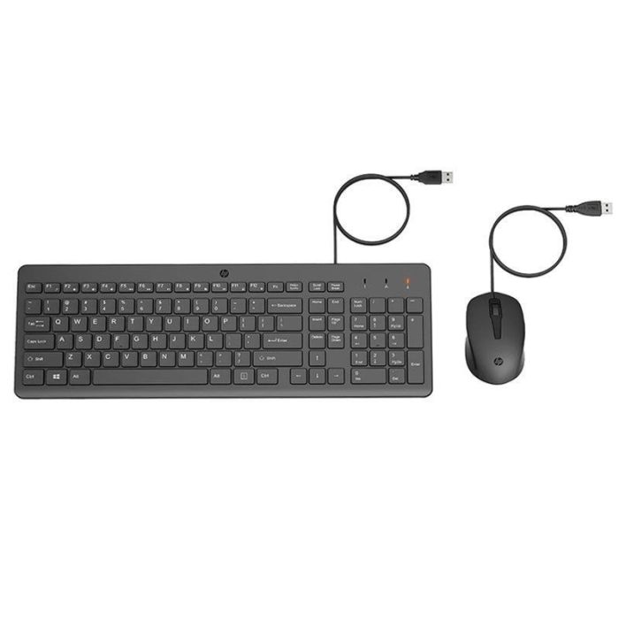 Ensemble Clavier + Souris Filaire HP 150 AZERTY ARABISE - Noir