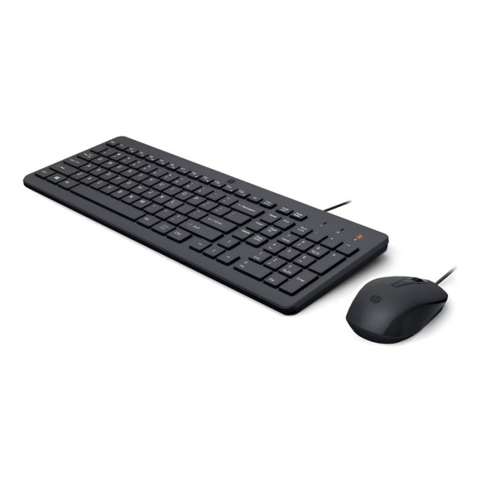 Ensemble Clavier + Souris Filaire HP 150 AZERTY Français - Noir