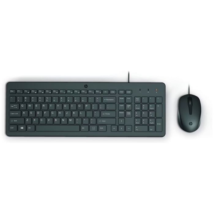 Ensemble Clavier + Souris Filaire HP 150 AZERTY Français - Noir