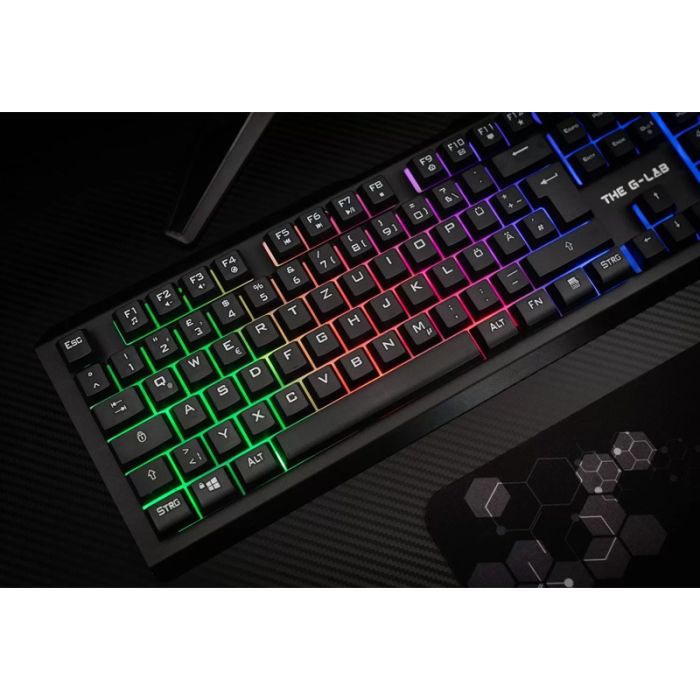 Ensemble Clavier&Souris Gamer Filaire G-LAB IRIDIUM RGB - Noir 