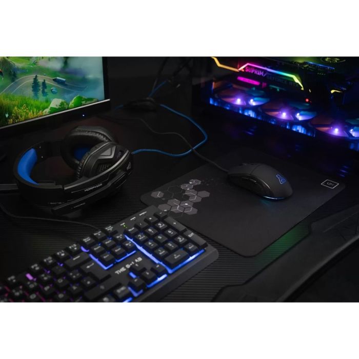 Ensemble Clavier&Souris Gamer Filaire G-LAB IRIDIUM RGB - Noir 