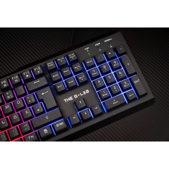 Ensemble Clavier&Souris Gamer Filaire G-LAB IRIDIUM RGB - Noir 