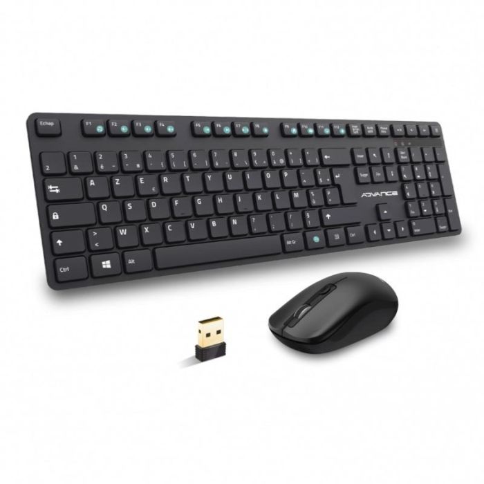 Ensemble Clavier & Souris Sans Fil ADVANCE CLS-5100FR - Noir