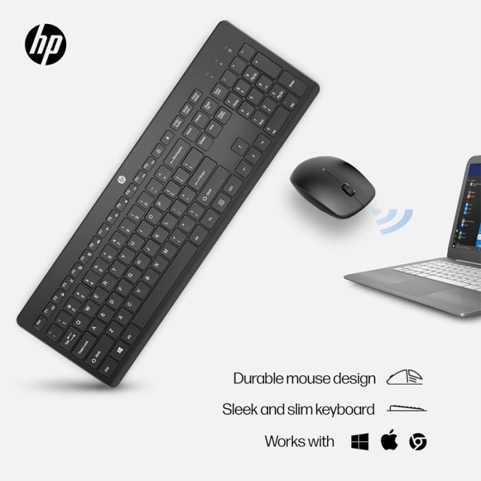 Ensemble Clavier & Souris Sans Fil HP 230 - Noir