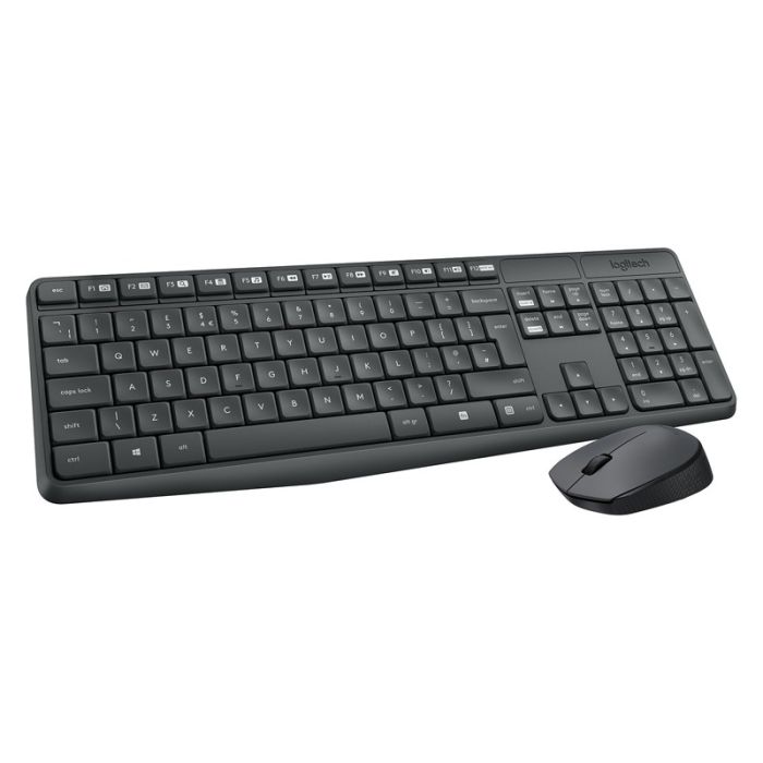 Ensemble Clavier & Souris Sans Fil LOGITECH MK235 - Gris