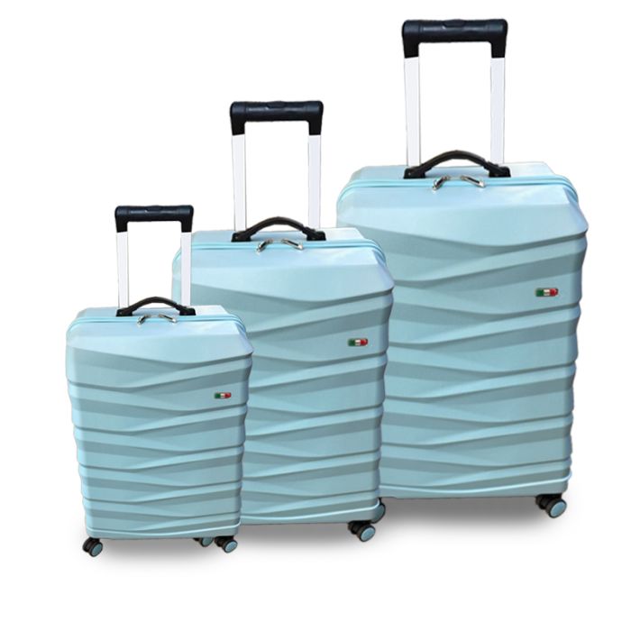 Ensemble de 3 Valises FRANCO ABS - Bleu Maya