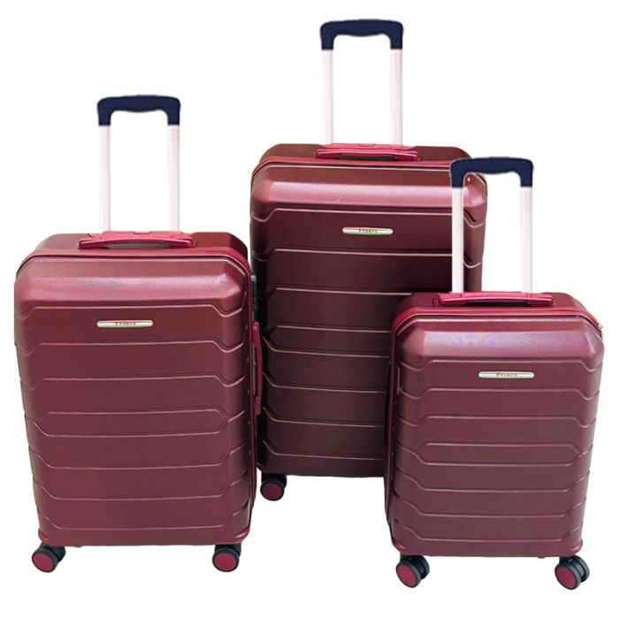 Ensemble de 3 Valises FRANCO ABS - Rouge