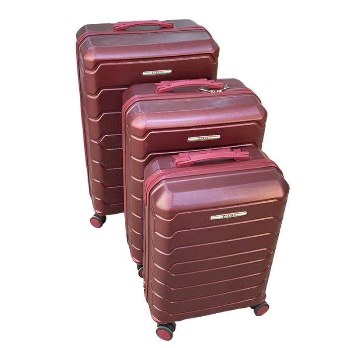 Ensemble de 3 Valises FRANCO ABS - Rouge