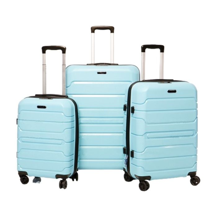 Ensemble de 3 Valises TITOU Incassable Polypropylène - Bleu ciel Matt