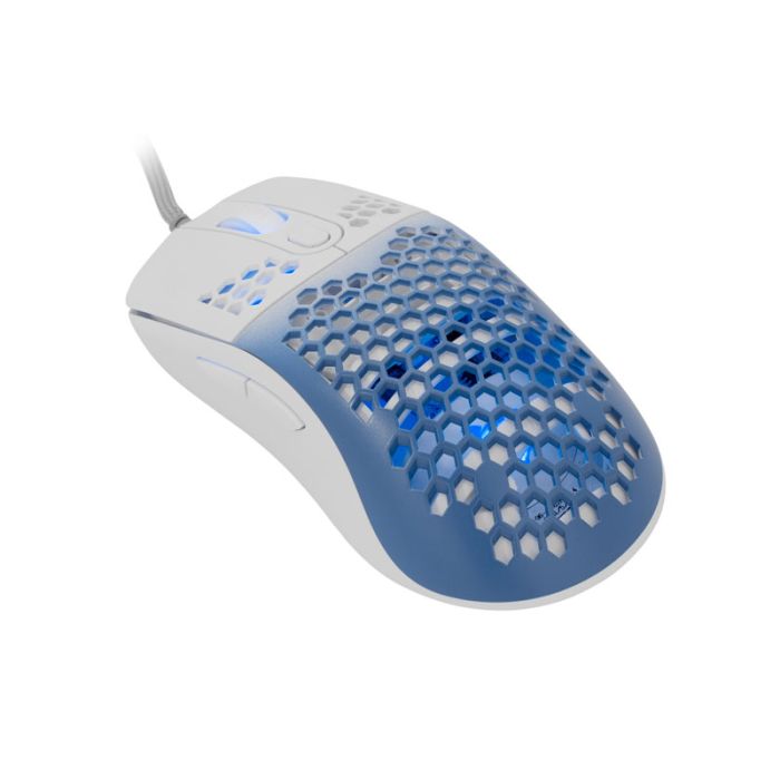 Ensemble Gamer Souris & Tapis WHITE SHARK GMP-2201 MEGALODON - Blanc&Bleu